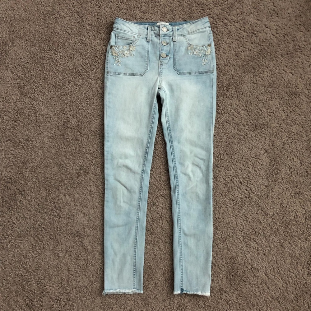 So Girls Embroidery Skinny Jeans Girls 10